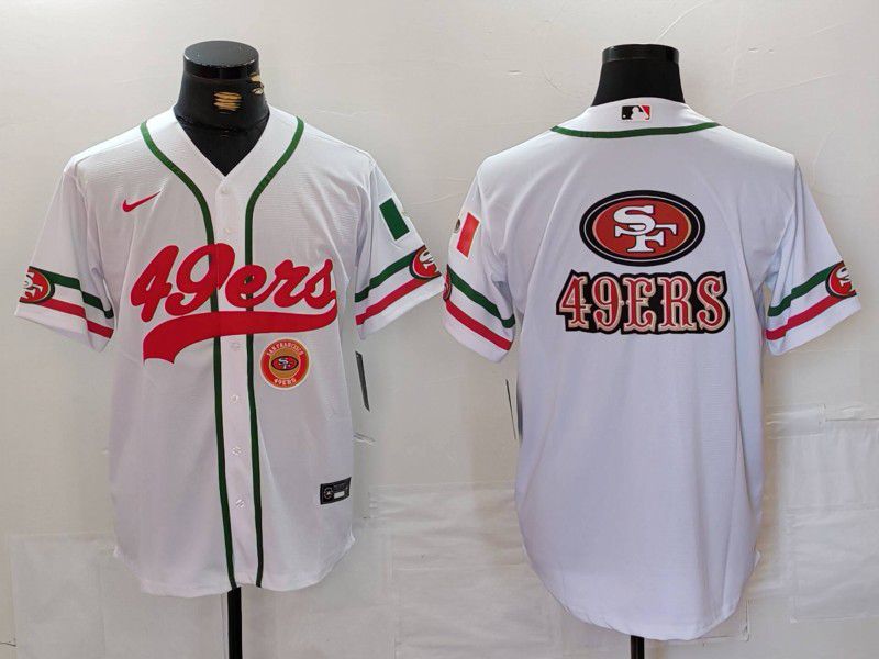 Men San Francisco 49ers Blank White Joint Name 2024 Nike Limited NFL Jersey style 7035->new york yankees->MLB Jersey